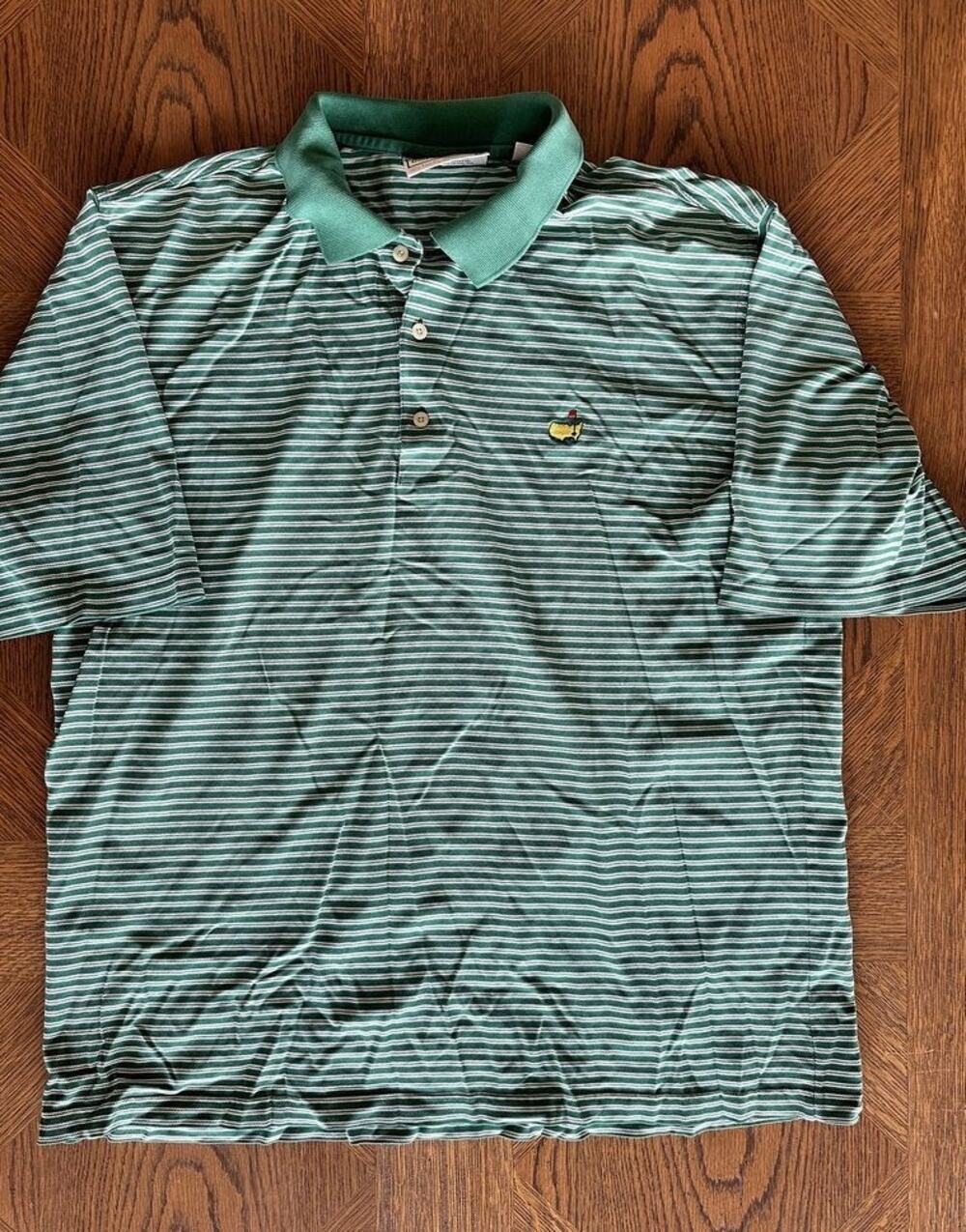 Masters Augusta National Golf Shop Polo XL Green Striped